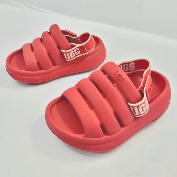 UGG SPORT YEAH KIDS SANDAL SHOES TODDLER SIZE 7 RED - Picture 2 of 12